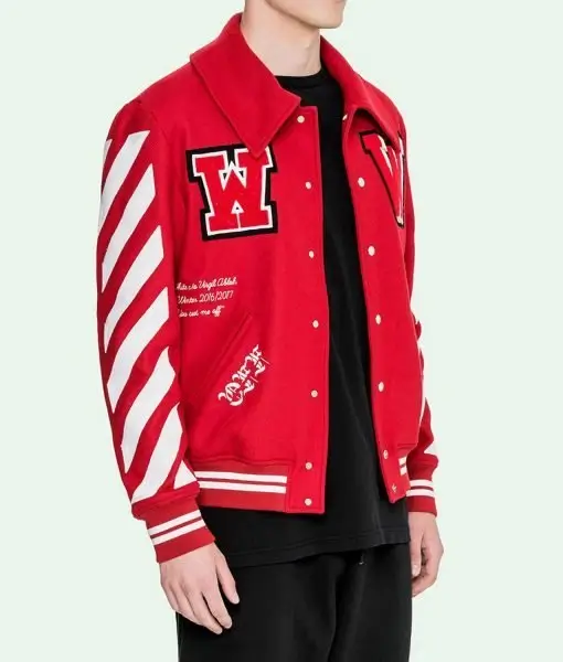 Steal the Show: Standout in an Off-White Varsity Jacket