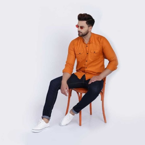 Orange Fashionable Shirts